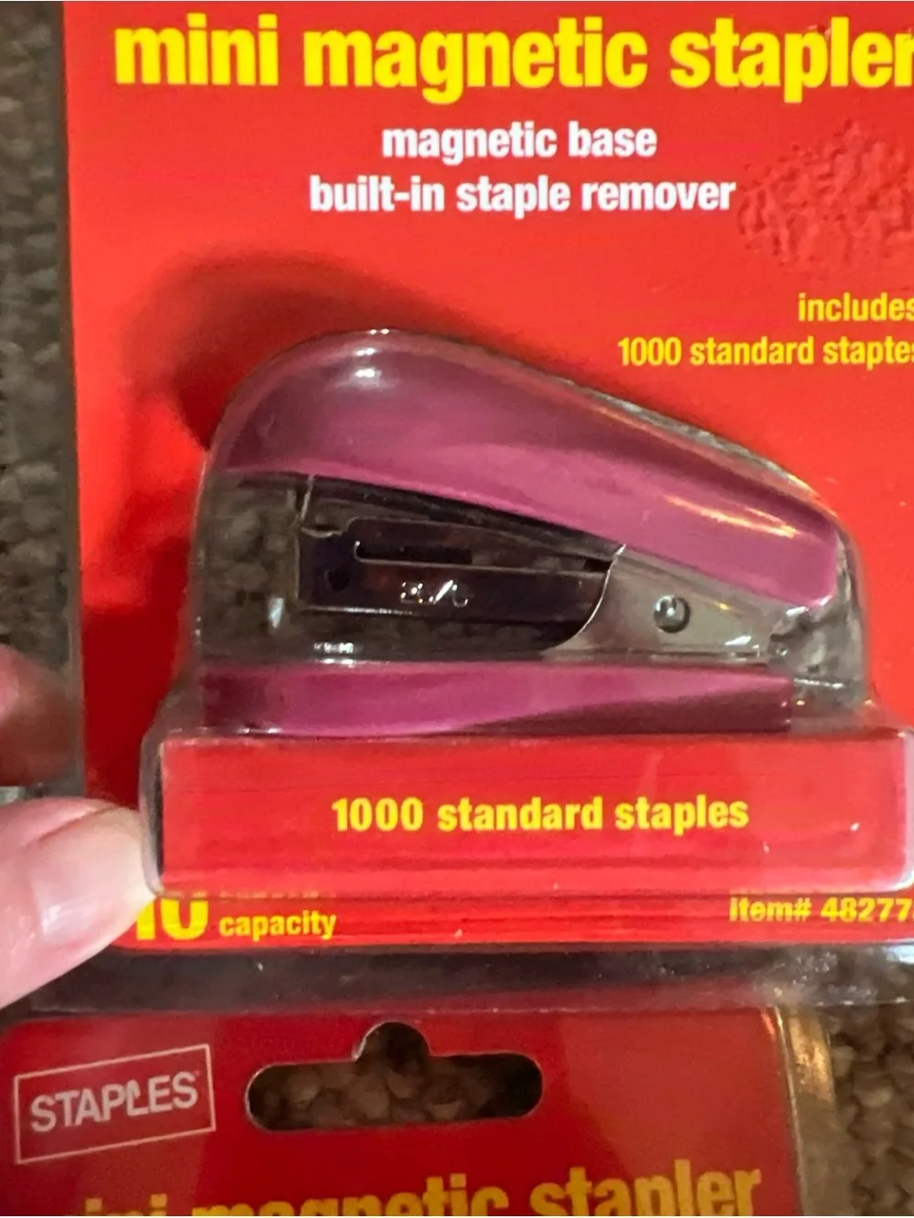 Staples new plastic